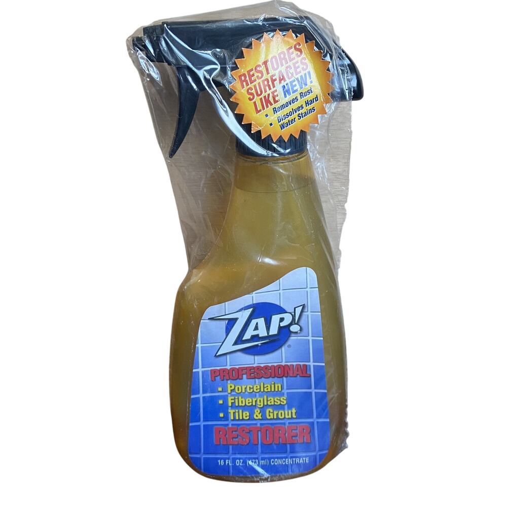 New Zap Professional Restorer Concentrate Spray Porcelain Tile Grout 16 oz